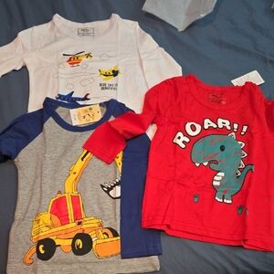 BIBNice Kids' Graphic Long Sleeve T-Shirts Set